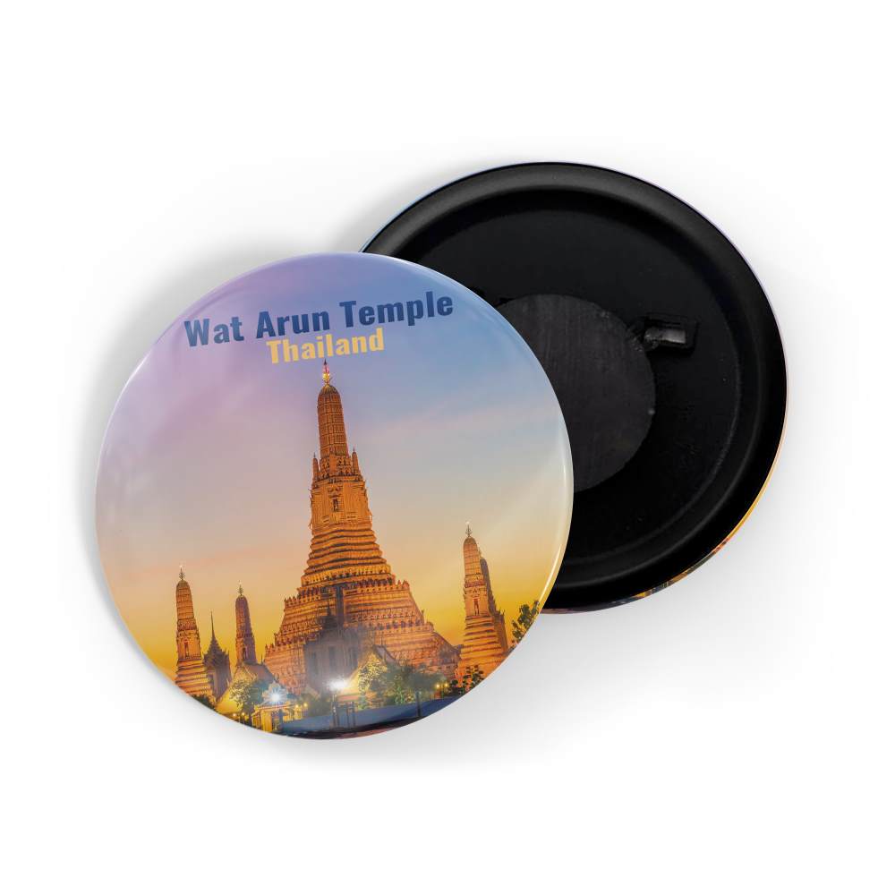 dhcrafts Fridge Magnet Multicolor Famous Tourist Place Wat Arun Temple Thailand D1 Glossy Finish Design Pack of 1